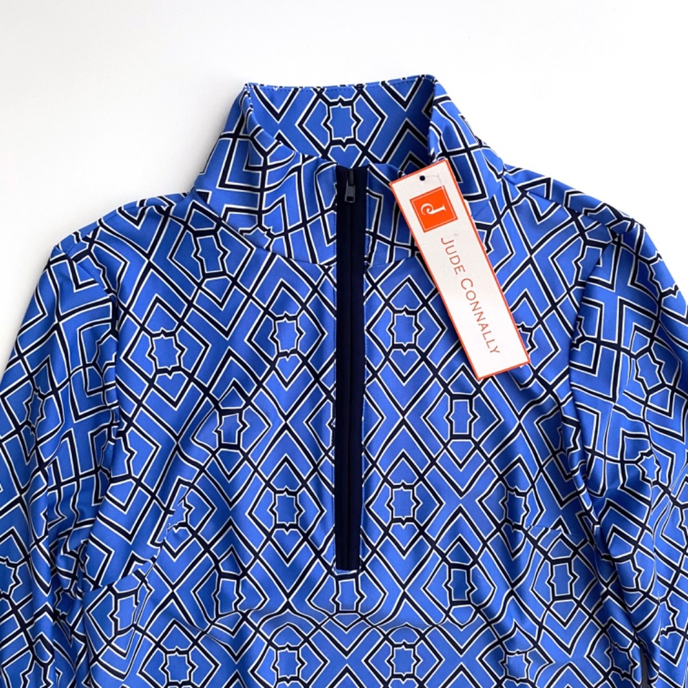 Jude Connally Anna Jude Cloth Garden Lattice Zip Long Sleeve Shift Dress Small S - Picture 2 of 5